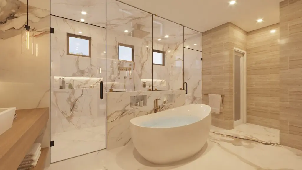 modeled bathroom
